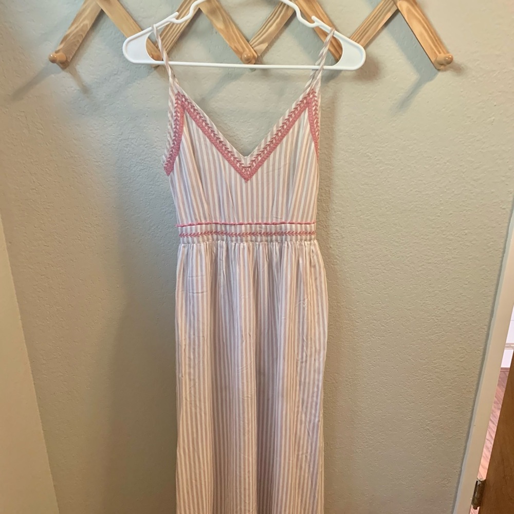 Japsa pink and white striped dress. X-Small.